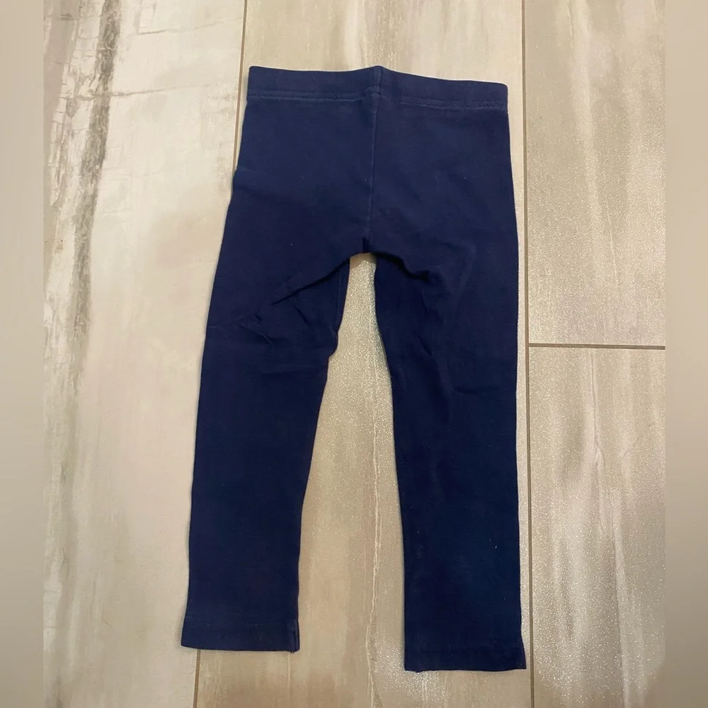 Carter’s Mustard Yellow and White Checkered Top and Navy Leggings Set, girls 2T